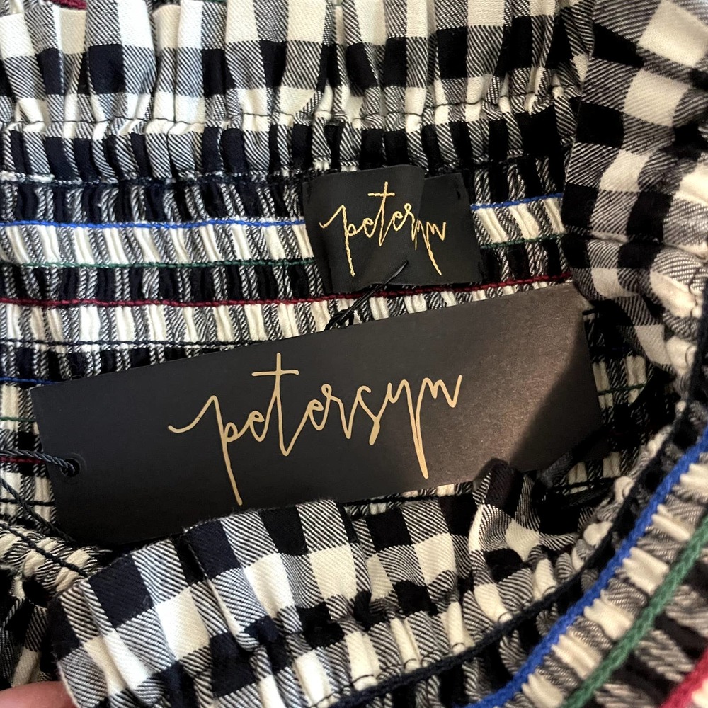 BRAND NEW Petersyn x Revolve Plaid Smocked Ruffle Mini Skirt Western Cowgirl - Picture 10 of 11